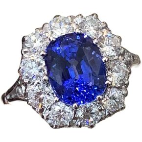 925 Sterling Silver Shiny Blue Cubic Zirconia Rings Diamond Rings for Women Jewelry Findings Earring Backs Findings