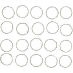 12 Sterling Silver Twisted Jump Rings 20 Gauge 8.5mm Closed Connectors