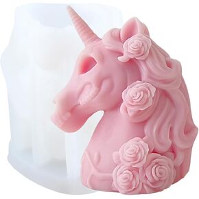 Unicorn Candle Mold Unicorn Resin Mold Unicorn Silicone Candle Molds for Candle Making Mold Candle Home Decorate Mold Aromatherapy Candles Gypsum Resin Casting Clay Craft