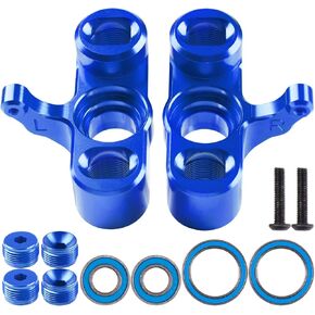 Aluminum Front Steering Knuckles Blocks w/Ball Bearings for 6S 1/8 Typhon 1/7 Felony Infraction Limitless 6S BLX RC Buggy Car (Black)