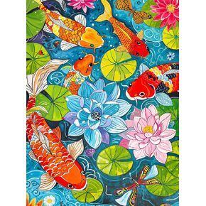 Cross & Glory - Waterlilies by Moonlight - 1000 Piece Jigsaw Puzzle for Adults | Stunning Artwork of Moonlit Waterlilies in a Serene Pond | Great for Relaxation and Display for Puzzle Enthusiasts