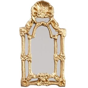 Dollhouse Victorian Baroque Wall Mirror Miniature 1:12 Scale Accessory
