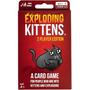 Exploding Kittens Original 2 Player Edition - Hilarious Games for Family Game Night - Funny Card Games for Ages 7 and Up - 56 Cards