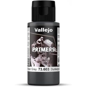 Vallejo - Surface Primer Color | German Panzer Grey 200 ml. (6.76 fl.oz.) | Matte Finish and Fast Drying | Perfect for Airbrushing and Great Adhesion to Figurines and Scale Models