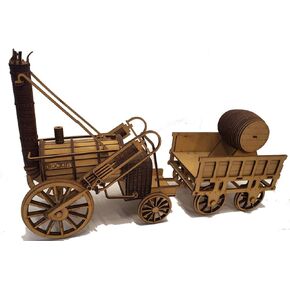 Nauticurso Stephenson's Rocket Locomotive Wood 3-D Puzzle 1:15 Scale - Challenging 280+ pcs. Puzzle for Adults to Assemble - 13" Long - Model Kit Hobby Gifts for Adults/Teens Home Decor