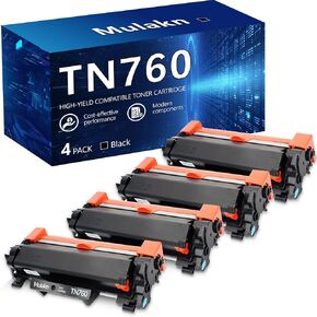 TN760 for Brother TN760 Toner Cartridges to Use with MFC-L2750DW MFC-L2710DW HL-L2350DW HL-L2395DW HL-L2370DW DCP-L2550DW Printer High Yeild Black — 2PK
