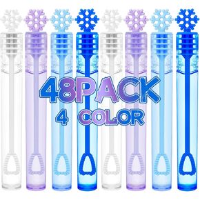WinRayk 48pcs مجمدة الفقاعات المصغرة الفقاعات الفقاعات الحفلات للأطفال الفقاعات السائبة هدية عيد ميلاد جوائز عيد ميلاد عيد الميلاد فقاعات ندفة الثلج الزفاف