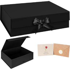 WARMGBOXCO 1 Pcs Pink Gift Box 13x9x4Inch,Gift Boxes with Lids for presents,Collapsible Boxes for Gifts,With Greeting Card,Suitable for Bridesmaid Proposal Box,Birthday Gift Box,Etc.