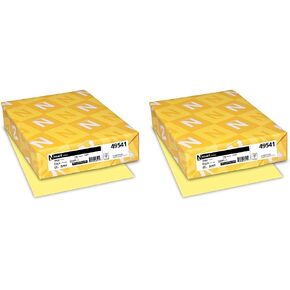 Neenah Paper 49541 Exact Index Card Stock, 110lb, 8 1/2 x 11, Canary, 250 Sheets