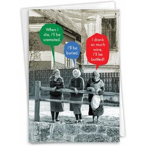NobleWorks - 1 Hilarious Happy Birthday Card - Funny Retro Women Humor, Celebrate Birthdays - Getting Too Old C7239BDG