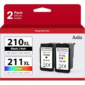 PG-210XL/CL-211XL Ink Cartridges Compatible Replacement for Canon 210 211, 210XL 211XL Ink Combo Pack Use to Canon MP495 MP280 MP490 MP480 MP270 MP240 MX420 MX410 MX350 (2 Pack)
