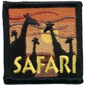 Safari Iron On Patch Jungle Wild Animal Kingdom Trip African Safari Vacation Souvenir Patch Perfect for Jackets, Hats, Backpacks and More