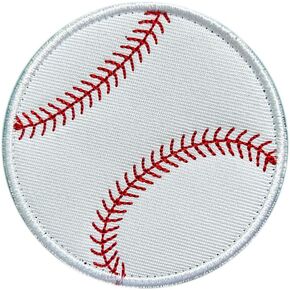 Antrix 1 Pcs Funny Baseball Sports Ball Logo Patch, Hook and Loop Embroidered - Baseball Emblem Appliques for Clothing Bags Backpack School Bag Biker Sports Jersey(Baseball)