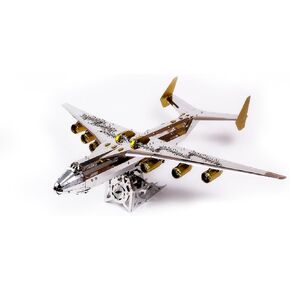 METAL-TIME ANTONOV Mriya AN-225 Exclusive Edition Official Product, Mechanical Model, Cargo Aircraft, 3D Model DIY Kit, Airplane Working Model Ukrainian Dream