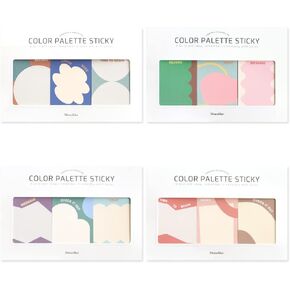 Monolike Color Palette Sticky Objet 300 A Set 4P - Self-Adhesive Memo Pad 30 Sheets