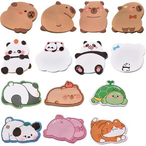 420 Sheets Kawaii Sticky Notes, Cute Cartoon Japanese Stationery in14 Different Shapes with Panda Tortoise Cat, Animals Mini Markers Flags Self-Stick Memo Pads for Children Bulk Party Gifts