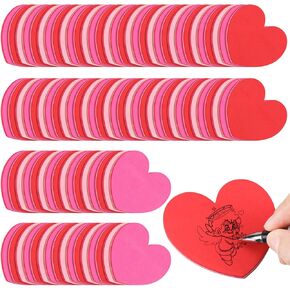 Teling 96 Pcs 2880 Sheets Heart Sticky Notes 3 x 3 Inch Heart Notepads Cute Note Pads Removable Self Stick Mixed 3 Color Sticky Memo for Office Business School Home Valentine's Day Girl Women
