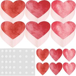 Fuutreo 90 Pcs Paper Heart Cutouts Valentine Heart Shape Bulletin Board Cutouts Heart Shape Paper Confetti Valentine Heart Die Cuts for Valentine's Day DIY Craft Classroom Party Decor