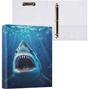 HARDCOVER SHARK HARDCOVER 3 حلقة مع الحافظة شواهد عرض عرض تقديمي واضح منظم الموثق لـ 3 ثقب الحرف بحجم 1.5 بوصة يحمل 200 ورقة