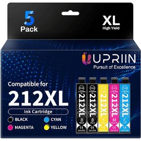 Compatible with 212XL Ink Cartridges Remanufactured Replacement for Epson 212 212XL Ink Cartridges Compatible for Workforce WF-2850 WF-2830