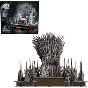 4D Build, Game of Thrones Iron Throne 3D Model Kit, GOT Collectibles & Desk Décor, Adult Puzzles for Fantasy Book GOT Fans, 3D Puzzles for Adults & Teens, 219 Pieces, for Ages 12 & Up