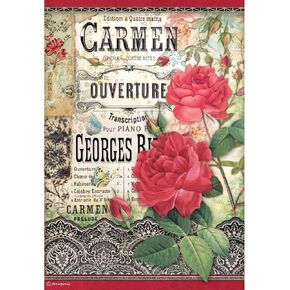 Stamperia Rice Paper-Desire-Carmen Ouverture, A4, Multicoloured