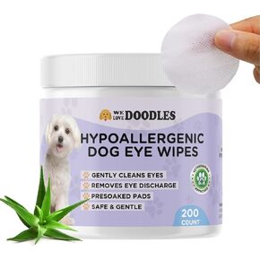 We Love Doodles Dog Eye Wipes - Gently Clean Eyes with Pre-Soaked Eye Wipes for Dogs, Effective Tear Stain Remover for Dogs, Safe Pet Eye Wipes for Crust & Eye Debris, Dog Eye Cleaner - 200 Pads