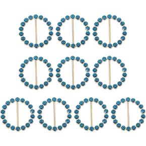 PATIKIL Silk Scarf Ring Clip Bling Rhinestone T-Shirt Clips Tie Waist Knotted Buckle Rings Metal Circle Buckles for Women Fashion Scarves Hat Decor Wrap Holders