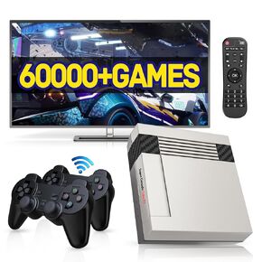 Kinhank 60000+ Games Super Console Cube X3,256G Retro Video Game Console,EmuELEC 4.5/Android 9.0/CoreE 3 Systems in 1,Compatible with 60+ Classic Emulators,S905X3 Chip.4K Output