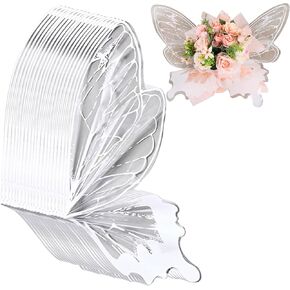 BEISHIDA 40 PCS Gold Butterfly Floral Wrapping Paper Flower Bouquet Wrapping Paper Waterproof Clear Floral Wraps Craft Wrapping Paper for Florist Supplies Wedding Graduation, 20 Sets-20 x 22in