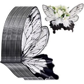 BEISHIDA 40 PCS Gold Butterfly Floral Wrapping Paper Flower Bouquet Wrapping Paper Waterproof Clear Floral Wraps Craft Wrapping Paper for Florist Supplies Wedding Graduation, 20 Sets-20 x 22in