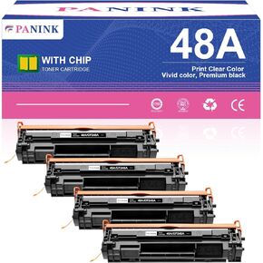 48A Toner Cartridge Replacement for HP 48A CF248A Black Toner Cartridge Compatible with HP Pro M15w M15a M16w M16a MFP M29w M29a M28w M28a Printer(4 Pack)