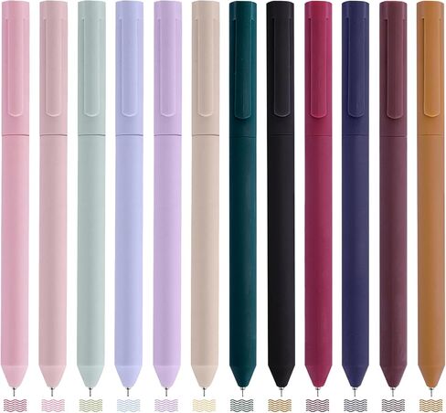 Colored Pens, 6Pcs Colorful Gel Pens 0.5mm Colored Ink Quick-Dry Pens Fine Point Smooth Writing Pens for Journaling Note Taking, Gift for Kids and Students (12 Pcs Morandi A & Vintage A) in Saudi Arabia