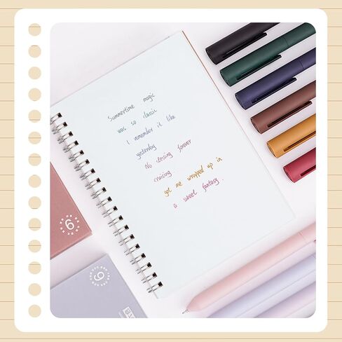 Colored Pens, 6Pcs Colorful Gel Pens 0.5mm Colored Ink Quick-Dry Pens Fine Point Smooth Writing Pens for Journaling Note Taking, Gift for Kids and Students (12 Pcs Morandi A & Vintage A) in Saudi Arabia