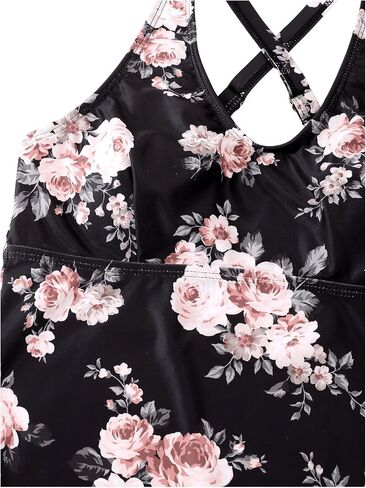 بدلة سباحة تانكيني للسيدات من SOLY HUX بطباعة زهور، قميص بدون أكمام مع شورت للأولاد، بدلة سباحة مكونة من قطعتين in Kuwait