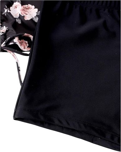 بدلة سباحة تانكيني للسيدات من SOLY HUX بطباعة زهور، قميص بدون أكمام مع شورت للأولاد، بدلة سباحة مكونة من قطعتين in Kuwait