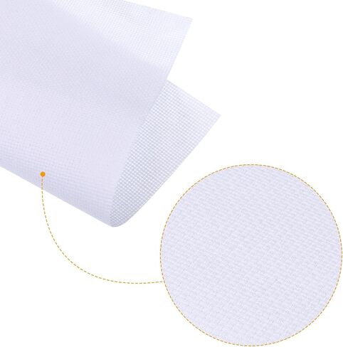 PATIKIL 14 Count Cross Stitch Cloth 20" x 20", 2 Pack Embroidery Cotton Fabric for DIY Needlework, White in Saudi Arabia