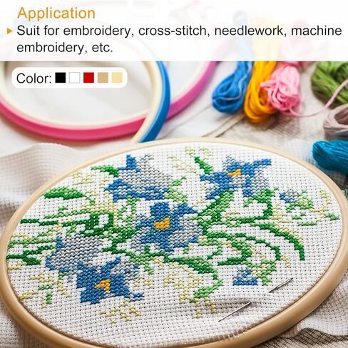 PATIKIL 14 Count Cross Stitch Cloth 20" x 20", 2 Pack Embroidery Cotton Fabric for DIY Needlework, White in Saudi Arabia
