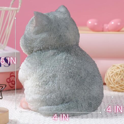 Cute Cat DIY Squeeze Toy, Hyperreal Kawaii Cat Simulation Lovely Toy Squeeze Autism Toy Squishy Stress Relidf Toy, Silicone Pinch Aoft Decompression Stress Toy Gift (A American Shorthair) in Saudi Arabia