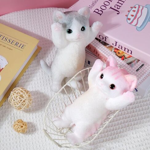 Cute Cat DIY Squeeze Toy, Hyperreal Kawaii Cat Simulation Lovely Toy Squeeze Autism Toy Squishy Stress Relidf Toy, Silicone Pinch Aoft Decompression Stress Toy Gift (A American Shorthair) in Saudi Arabia