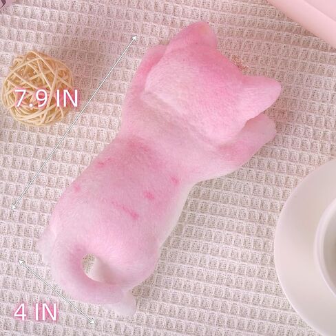 Cute Cat DIY Squeeze Toy, Hyperreal Kawaii Cat Simulation Lovely Toy Squeeze Autism Toy Squishy Stress Relidf Toy, Silicone Pinch Aoft Decompression Stress Toy Gift (A American Shorthair) in Saudi Arabia