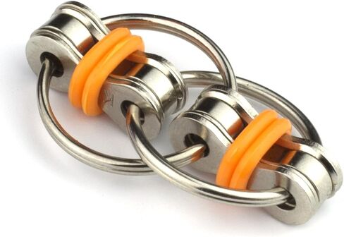 Tom's Fidgets Original Flippy Chain Fidget Toy - Perfect for ADHD, Anxiety, and Autism - Bike Chain Fidget Stress Reducer for Adults and Kids (Single Blue) in Saudi Arabia