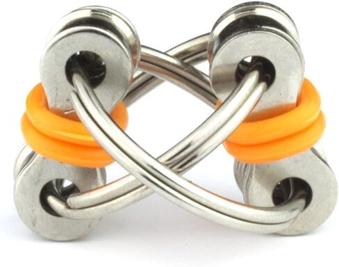 Tom's Fidgets Original Flippy Chain Fidget Toy - Perfect for ADHD, Anxiety, and Autism - Bike Chain Fidget Stress Reducer for Adults and Kids (Single Blue) in Saudi Arabia