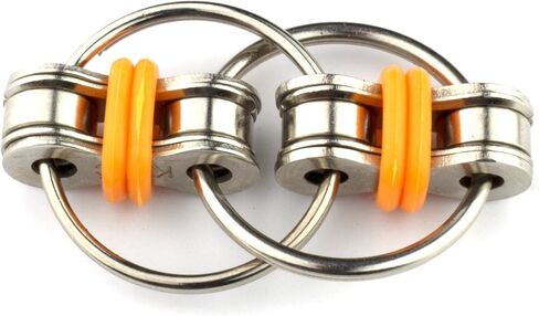 Tom's Fidgets Original Flippy Chain Fidget Toy - Perfect for ADHD, Anxiety, and Autism - Bike Chain Fidget Stress Reducer for Adults and Kids (Single Blue) in Saudi Arabia