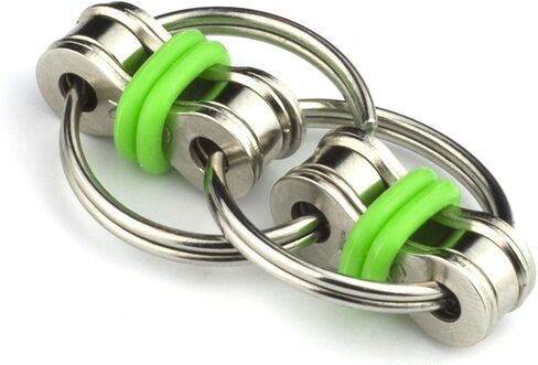 Tom's Fidgets Original Flippy Chain Fidget Toy - Perfect for ADHD, Anxiety, and Autism - Bike Chain Fidget Stress Reducer for Adults and Kids (Single Blue) in Saudi Arabia