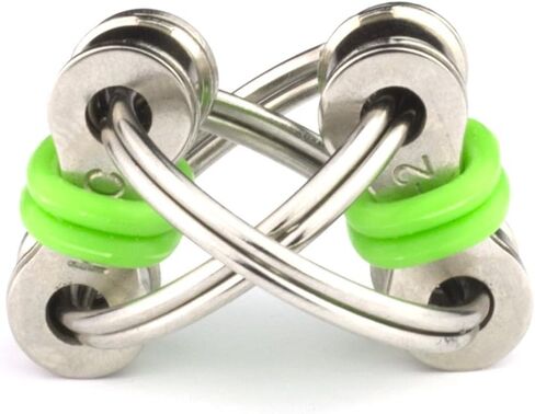 Tom's Fidgets Original Flippy Chain Fidget Toy - Perfect for ADHD, Anxiety, and Autism - Bike Chain Fidget Stress Reducer for Adults and Kids (Single Blue) in Saudi Arabia