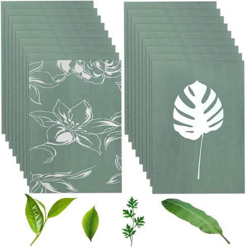 QIANYU 20 ورقة ورقة خلوية مع ورقة واحدة أكريليك لوحة الطباعة أدوات ورق الطباعة عالية الحساسية الطبيعة رسم الطباعة شمس الشمس الشمسية تنشيط ورقة A5 للزهرة الصحافة DIY الفنون الحرف المشاريع in Kuwait