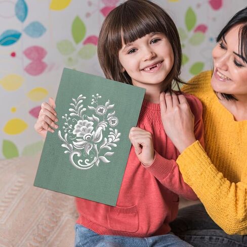 QIANYU 20 ورقة ورقة خلوية مع ورقة واحدة أكريليك لوحة الطباعة أدوات ورق الطباعة عالية الحساسية الطبيعة رسم الطباعة شمس الشمس الشمسية تنشيط ورقة A5 للزهرة الصحافة DIY الفنون الحرف المشاريع in Kuwait