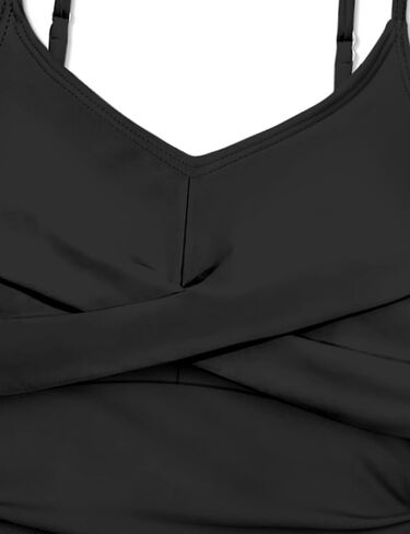 ملابس سباحة للفتيات مكونة من قطعتين بدلة استحمام متقاطعة مكشكشة للفتيات أطقم تانكيني مطبوعة ملابس سباحة للفتيات من سن 9 إلى 16 سنة in Kuwait