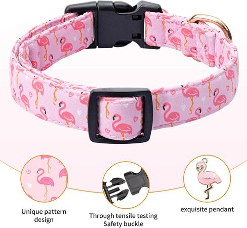 Cotton Dog Collar,Adjustable Cute Puppy Collar with Moon Patterned Design for Small Medium Large Dogs,Soft and Fancy Pet Collar with Safety Buckle for Girl Boy Dogs (Blue Whale, Medium) in Kuwait